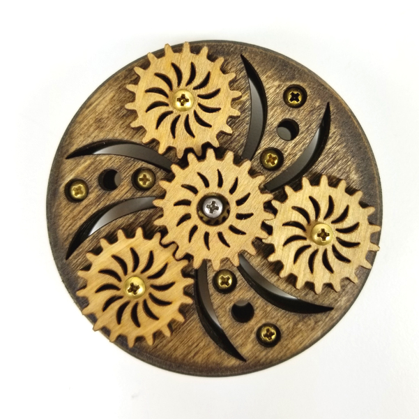 Wooden Geared Fidget Spinner - ApolloBox