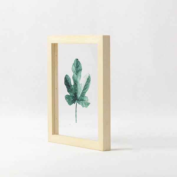 Leaf on Glass Framed Wall Art - ApolloBox