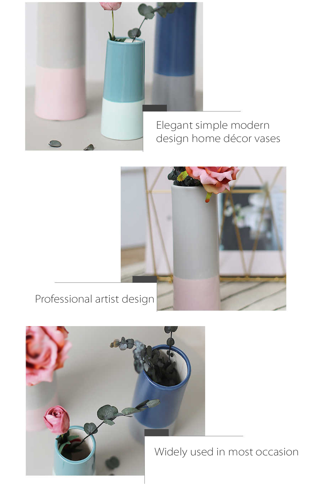 Mosaic Porcelain Vase Elegant and Colorful Vases